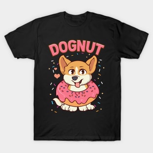 Cute & Funny Dognut Dog Donut Pun Adorable Puppy T-Shirt